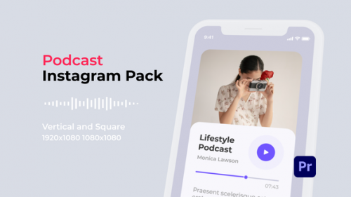 Videohive - Podcast Instagram Pack | Vertical and Square for Premiere Pro - 33486583
