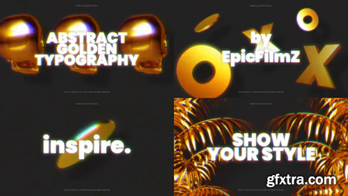 Videohive Abstract Golden Typography 33472237
