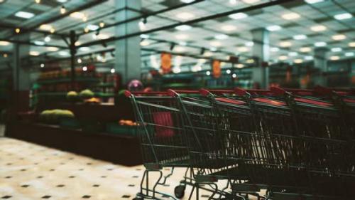 Videohive - Covid19 Epidemic and Empty Supermarket - 33521476
