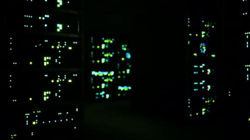 Videohive - Clean Industrial Interior of a Data Server Room with Servers - 33521587
