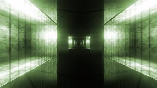Videohive - 4k Colored Flicker Lights Prison Corridor - 33521641