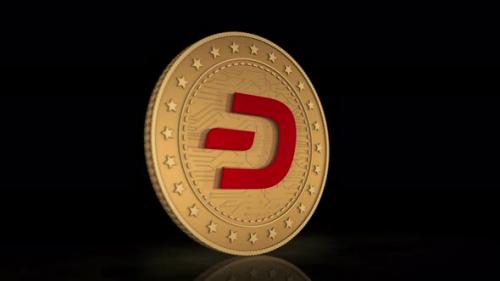 Videohive - Dash DeFi cryptocurrency golden coin 3d - 33521895