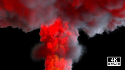 Videohive - Lava Fire With Smoke Streaming And Spreading To Ceiling - 33523198