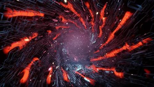 Videohive - High Technology Vj Tunnel Loop background - 33524090