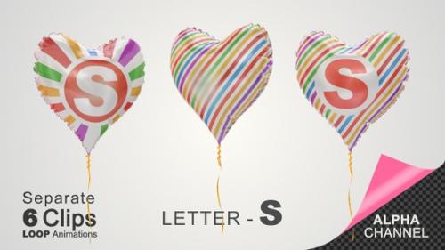 Videohive - Balloons with Letter – S - 33525503