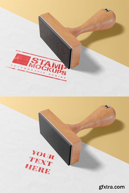 Wood Stamp PSD Mockup Template