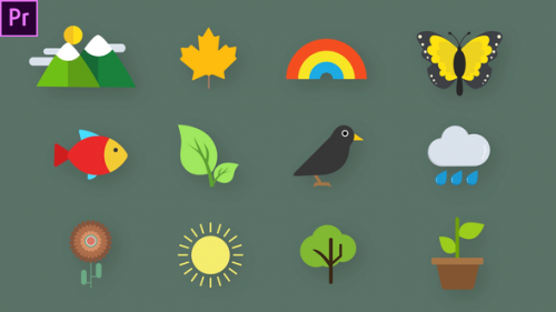 Videohive - Nature Animated Icons - 33560729