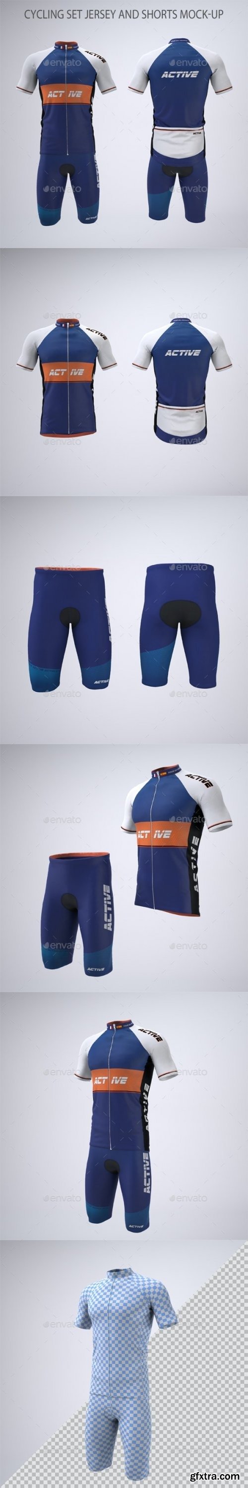 GraphicRiver - Cycling Set Jersey and Shorts Mock-up 28972672