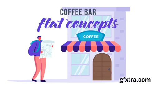 Videohive Coffee bar - Flat Concept 33544788