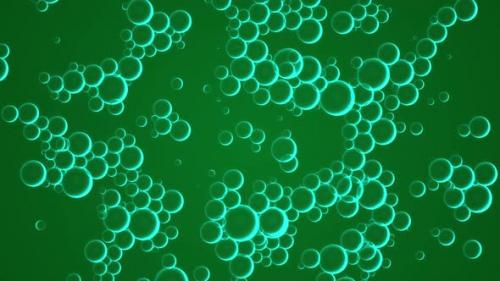 Videohive - Oil green drops moving in water - 33591887