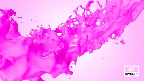 Videohive - Twisted Pink Paint Splash V8 - 33598355