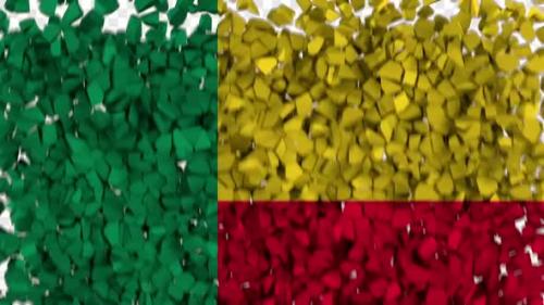 Videohive - Benin Flag Breaking Rocks Transition - 33599678