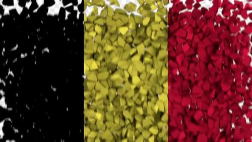 Videohive - Belgium Flag Breaking Rocks Transition - 33599681