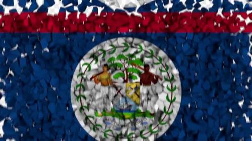 Videohive - Belize Flag Breaking Rocks Transition - 33599682