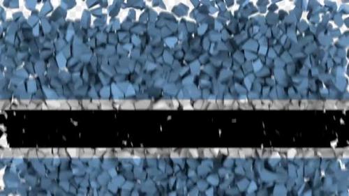 Videohive - Botswana Flag Breaking Rocks Transition - 33599684