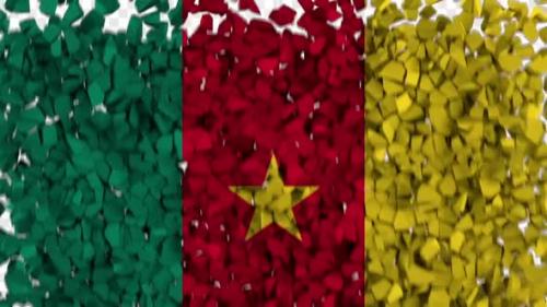 Videohive - Cameroon Flag Breaking Rocks Transition - 33600921