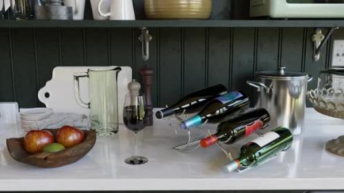 Videohive - Kitchen interior - kitchen accessories on the kitchen table. - 33611643