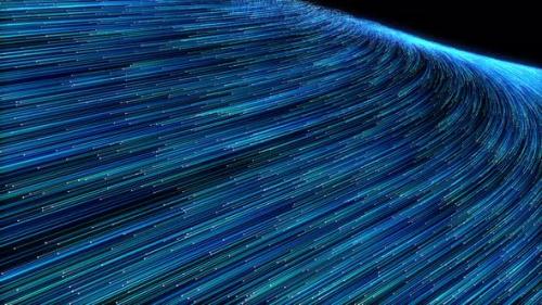 Videohive - High-speed fiber-opti Line blue with particles network Ai line circuit technology 5g background 10G - 33560678