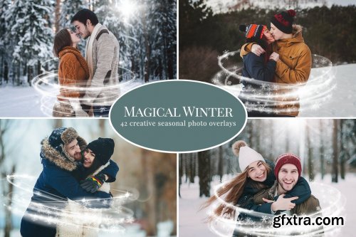CreativeMarket - Magical Winter photo overlays 5460759