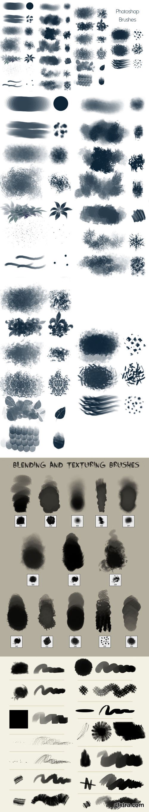 Blending & Texturing - 50 Photoshop Brushes Pack