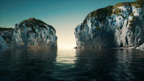 Videohive - Rocky Cliff at Cold Sea Water - 33571476