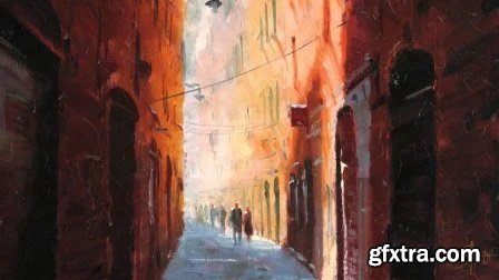 Impressionism - Paint this Italian Street Scene in oil or acrylic
