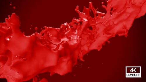 Videohive - Twisted Red Paint Splash V8 - 33613022