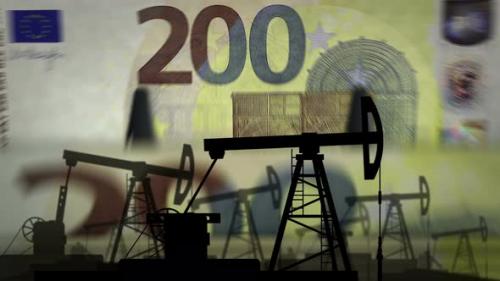 Videohive - Euro money counting with oil pump - 33613223