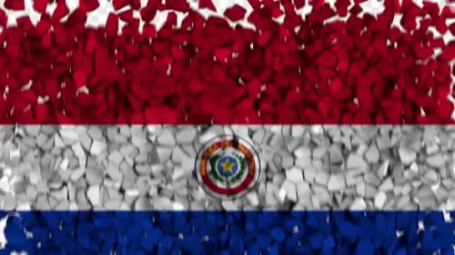 Videohive - Paraguay Flag Breaking Rocks Transition - 33613239