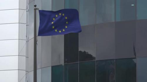 Videohive - European Union Flag Background 4K - 33614186