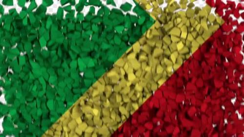 Videohive - Republic of the Congo Flag Breaking Rocks Transition - 33617250