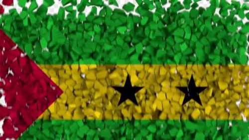 Videohive - Sao Tome and Principe Flag Breaking Rocks Transition - 33617251