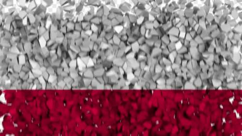 Videohive - Poland Flag Breaking Rocks Transition - 33617254