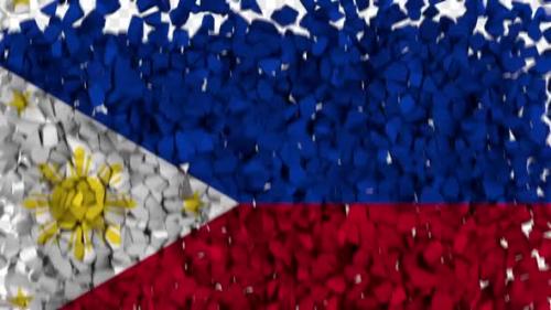 Videohive - Philippines Flag Breaking Rocks Transition - 33617255