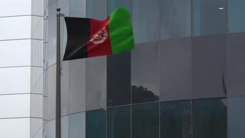 Videohive - Afghanistan Flags Background 4K - 33617463