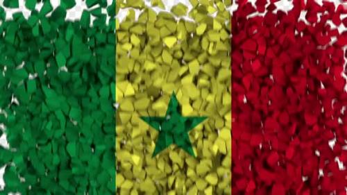 Videohive - Senegal Flag Breaking Rocks Transition - 33620109