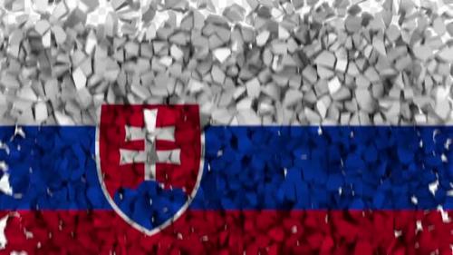 Videohive - Slovakia Flag Breaking Rocks Transition - 33620110