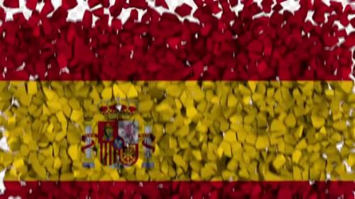 Videohive - Spain Flag Breaking Rocks Transition - 33620207