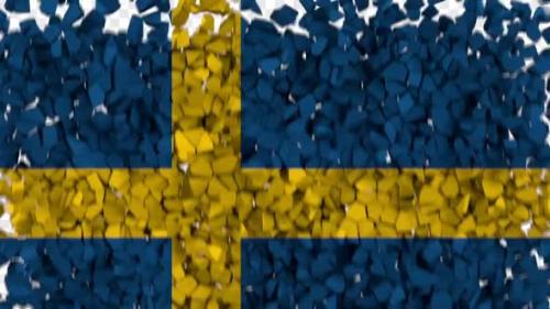 Videohive - Sweden Flag Breaking Rocks Transition - 33620211