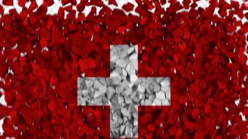 Videohive - Switzerland Flag Breaking Rocks Transition - 33620280