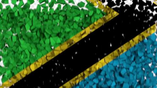 Videohive - Tanzania Flag Breaking Rocks Transition - 33620286