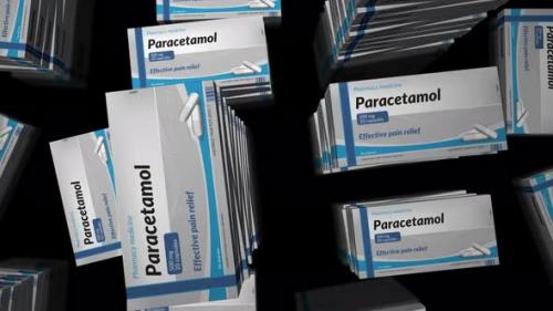 Videohive - Paracetamol and painkiller tablets pack loop - 33615554