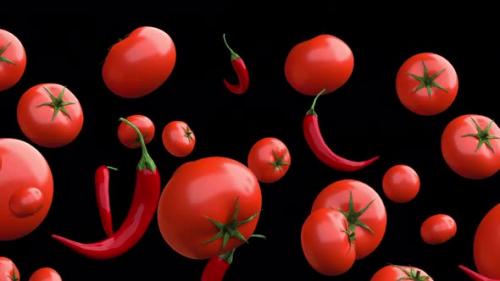 Videohive - Tomatoes And Red Peppers - 33615715