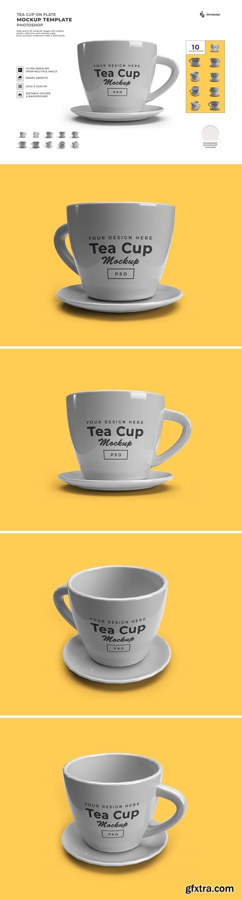 Tea Cup Mockup Template Set