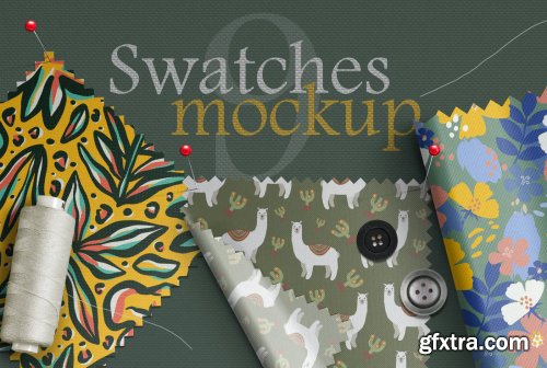 Fabric Swatches Mockup