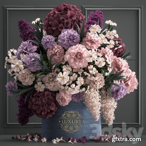 A Bouquet of Flowers in a Gift Box 87