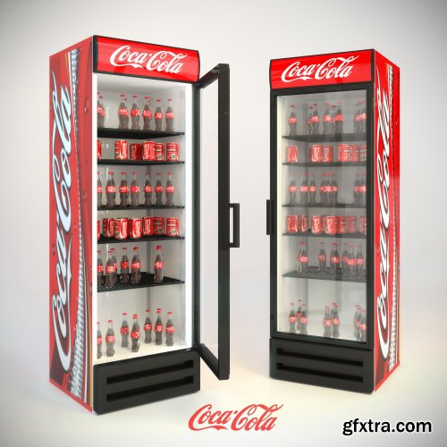 refrigerator coca-cola 3D model