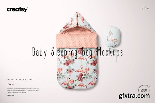 CreativeMarket - Baby Sleeping Bag Mockup Set 5592047