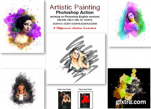 CreativeMarket - Artistic Painting Photoshop Action 5429287