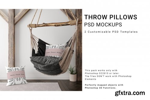 CreativeMarket - Throw Pillows and Fringe Carpet Set 5503013